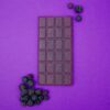 Raw vegan blueberry chocolate no milk, gluten free, dairy free, without sugar, without preservatives, naturally sweetened