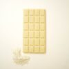 Raw vegan white chocolate no milk, gluten free, dairy free, without sugar, without preservatives, naturally sweetened